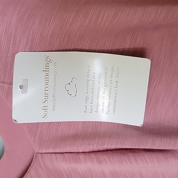 Soft surroundings NWT Roxanna Romantic Pink Flounce Ruffle Vneck Maxi Medium - Picture 5 of 11